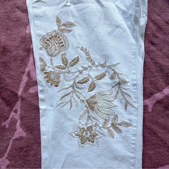 Pilcro by Anthropologie The Slim Boyfriend High Rise Embroidered Stretch Jeans - Picture 6 of 11